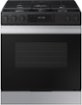 Samsung - 30 in. Wide 5 Burner Bespoke 6.0 Cu. Ft. Slide-In Gas Range with Precision Knobs - Stainless Steel