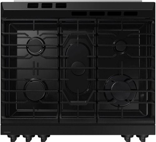 Samsung - 30 in. Wide 5 Burner Bespoke 6.0 Cu. Ft. Slide-In Gas Range with Precision Knobs - Stainless Steel