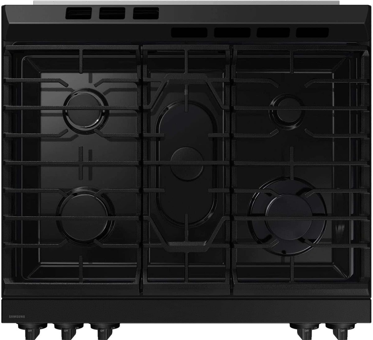 Samsung - 30 in. Wide 5 Burner Bespoke 6.0 Cu. Ft. Slide-In Gas Range with Precision Knobs - Stainless Steel