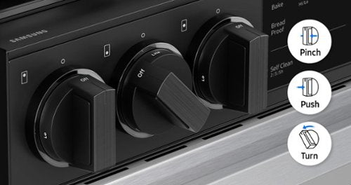 Samsung - 30 in. Wide 5 Burner Bespoke 6.0 Cu. Ft. Slide-In Gas Range with Precision Knobs - Stainless Steel