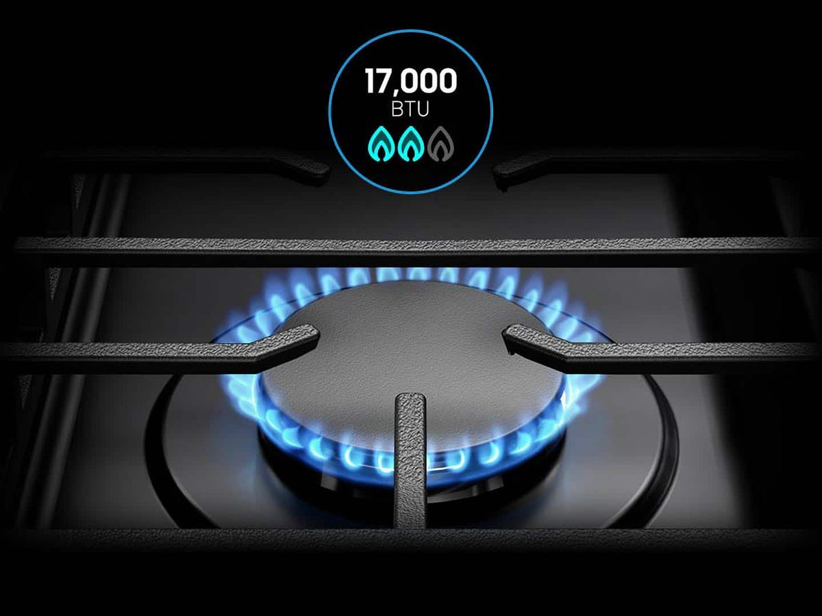 Samsung - 30 in. Wide 5 Burner Bespoke 6.0 Cu. Ft. Slide-In Gas Range with Precision Knobs - Stainless Steel
