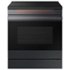 Samsung - 30 in. Wide 4 Burner Bespoke 6.3 Cu. Ft. Slide-In Electric Induction Range with Ambient Edge Lighting - Matte Black Steel