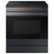 Samsung - 30 in. Wide 4 Burner Bespoke 6.3 Cu. Ft. Slide-In Electric Induction Range with Ambient Edge Lighting - Matte Black Steel