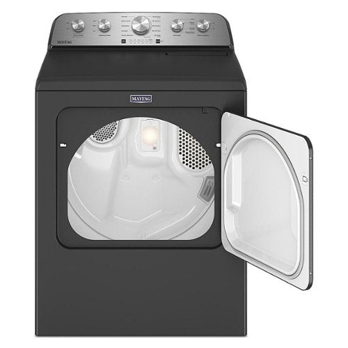 Maytag - 7.0 Cu. Ft. Electric Dryer with Steam and Extra Power Button - Volcano Black