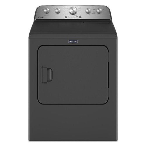 Maytag - 7.0 Cu. Ft. Electric Dryer with Steam and Extra Power Button - Volcano Black