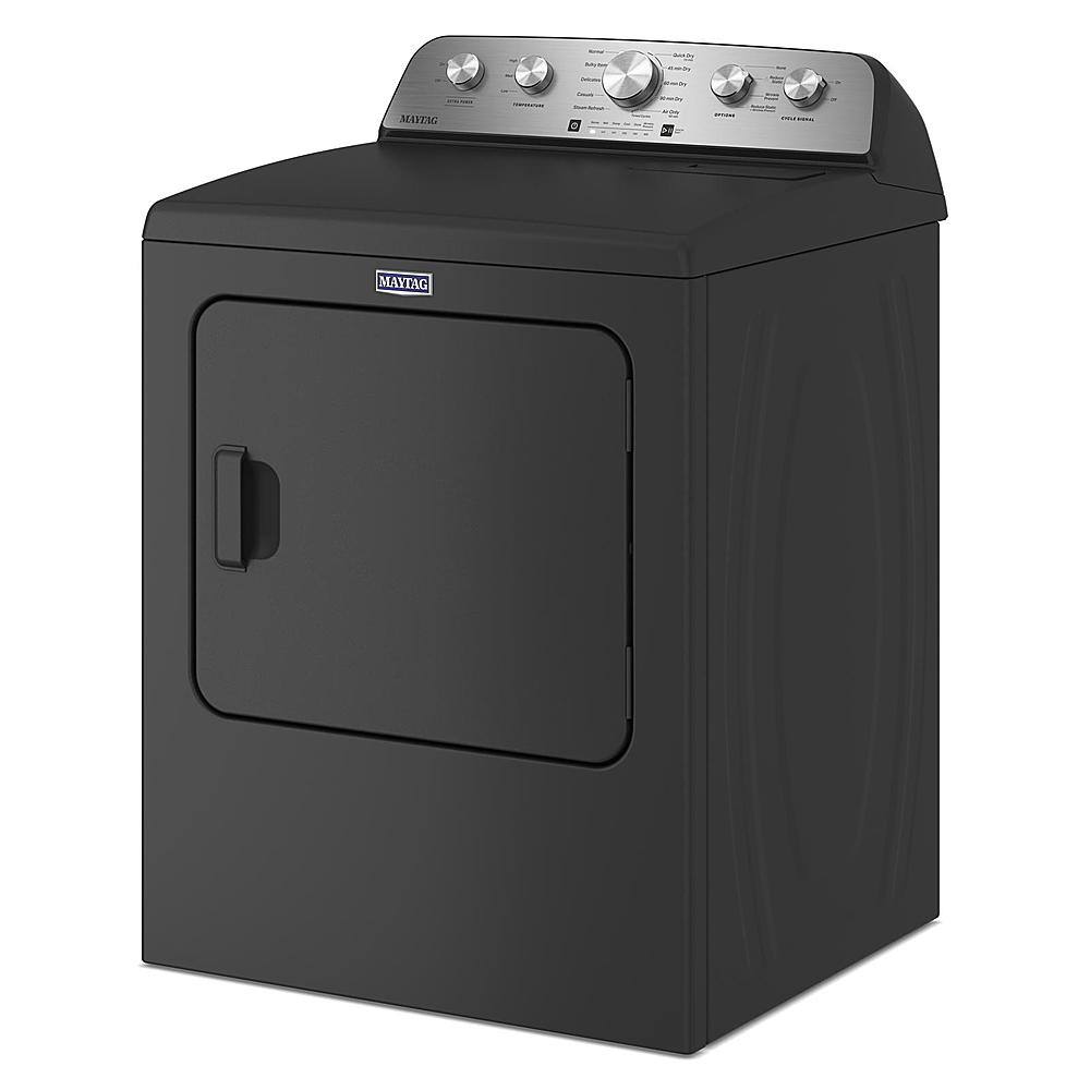 Maytag - 7.0 Cu. Ft. Electric Dryer with Steam and Extra Power Button - Volcano Black