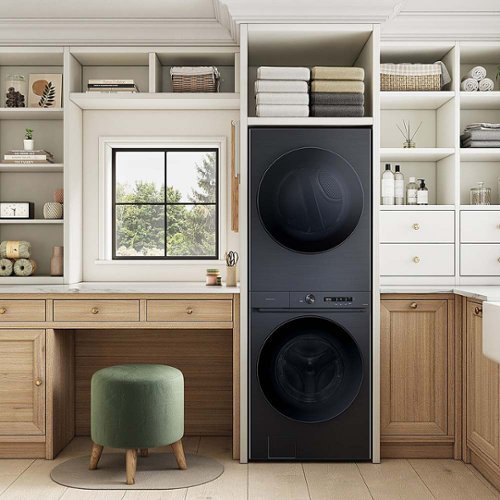Samsung - 4.6 Cu. Ft. Washer with Flex Auto Dispense System and 7.6 Cu. Ft. Gas Dryer - Brushed Black