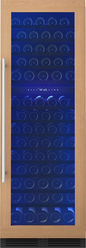 Zephyr - Presrv 24 in. 132-Bottle Built-In/Freestanding Dual Zone Full Size Wine Cooler with Panel Ready Door - Custom Panel Ready