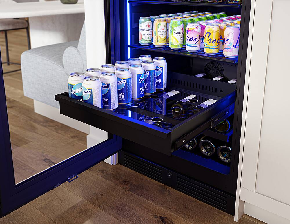 Zephyr - 24 in. Wide Presrv 24 in. 14-Bottle and 266-Can Single Zone Full Size Panel Ready Beverage Cooler - Custom Panel Ready