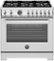 Bertazzoni - 36" Professional Series range - Gas oven - 6 brass burners - Stainless Steel