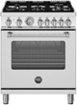 Bertazzoni - 30" Master Series range - Dual Fuel - 5 aluminum burners - Stainless Steel