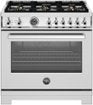 Bertazzoni - 36" Professional Series range - Electric self clean oven - 6 brass burners - Stainless Steel
