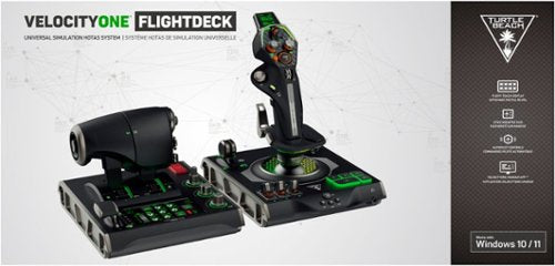 Turtle Beach - VelocityOne Flightdeck Universal HOTAS Simulation System Joystick & Throttle for Windows 10 & 11 PCs - Black