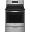 GE Profile - 30" Wide 5 Elements 6.2 Cu. Ft. Smart Free-Standing Electric Convection Range w/ Self-Clean and Steam Clean and Air Fry - Stainless Steel
