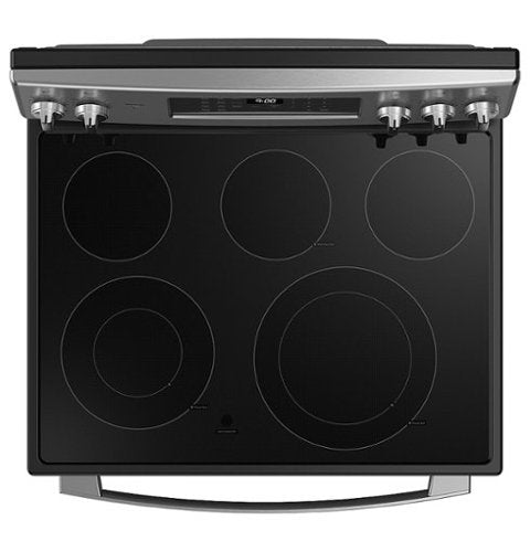 GE Profile - 30" Wide 5 Elements 6.2 Cu. Ft. Smart Free-Standing Electric Convection Range w/ Self-Clean and Steam Clean and Air Fry - Stainless Steel