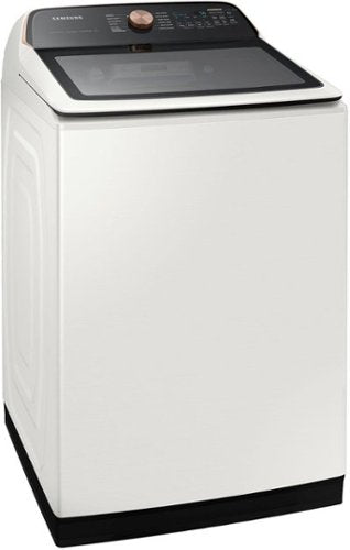 Samsung - 5.5 Cu. Ft. High-Efficiency Smart Top Load Washer with Auto Dispense System - Ivory