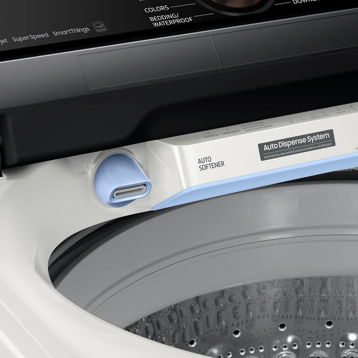 Samsung - 5.5 Cu. Ft. High-Efficiency Smart Top Load Washer with Auto Dispense System - Ivory