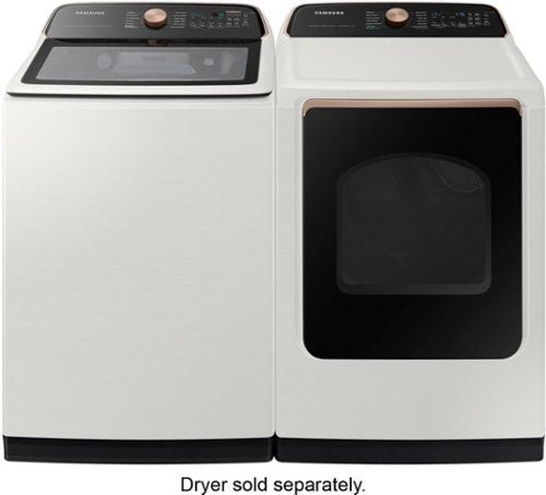 Samsung - 5.5 Cu. Ft. High-Efficiency Smart Top Load Washer with Auto Dispense System - Ivory