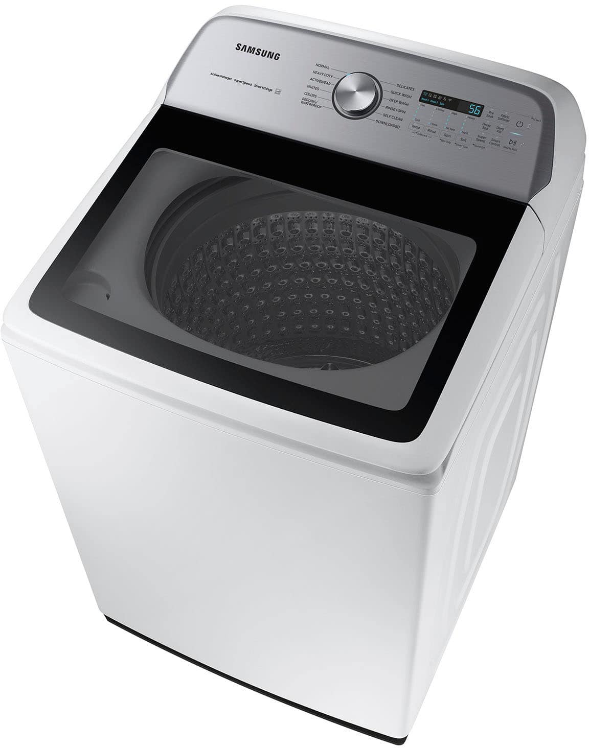 Samsung - 5.2 Cu. Ft. High-Efficiency Smart Top Load Washer with Super Speed Wash - White