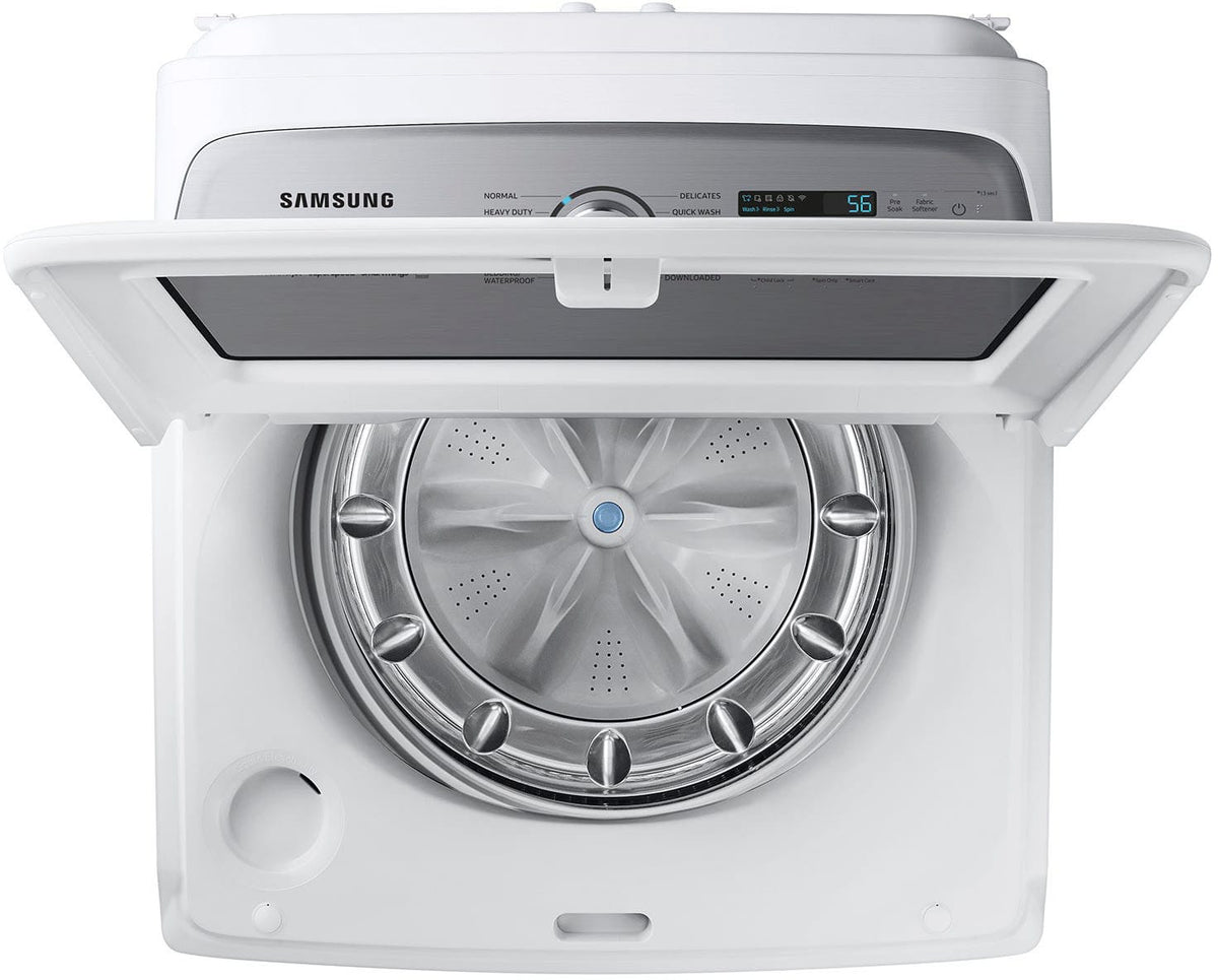 Samsung - 5.2 Cu. Ft. High-Efficiency Smart Top Load Washer with Super Speed Wash - White
