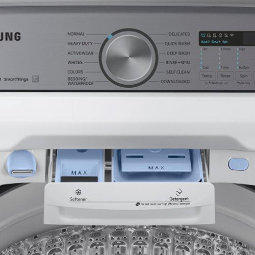 Samsung - 5.2 Cu. Ft. High-Efficiency Smart Top Load Washer with Super Speed Wash - White