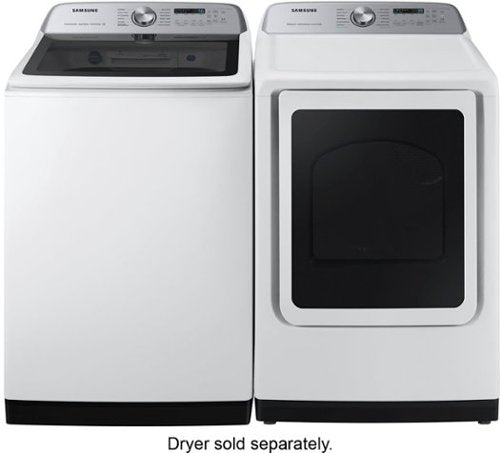 Samsung - 5.2 Cu. Ft. High-Efficiency Smart Top Load Washer with Super Speed Wash - White