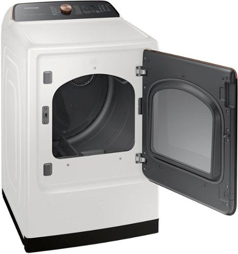 Samsung - 7.4 Cu. Ft. Smart Gas Dryer with Steam and Sensor Dry - Ivory