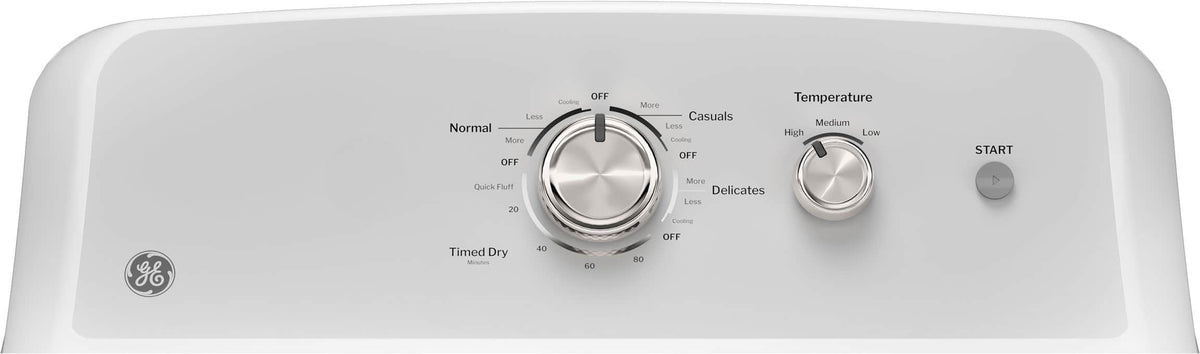GE - 7.2 Cu. Ft. Electric Dryer with Long Venting up to 120 Ft - White with Silver Matte