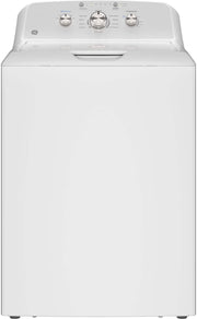 GE - 4.3 Cu. Ft. High-Efficiency Top Load Washer with Cold Plus - White with Silver Matte
