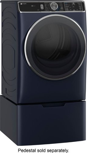 GE Profile - 7.8 Cu. Ft. Stackable Smart Electric Dryer with Steam and Sanitize Cycle - Sapphire Blue