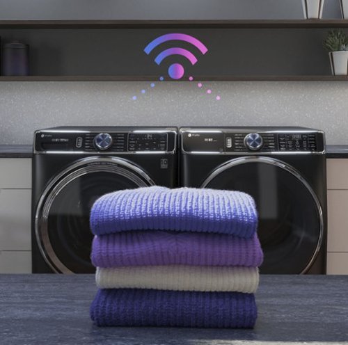 GE Profile - 7.8 Cu. Ft. Stackable Smart Electric Dryer with Steam and Sanitize Cycle - Sapphire Blue