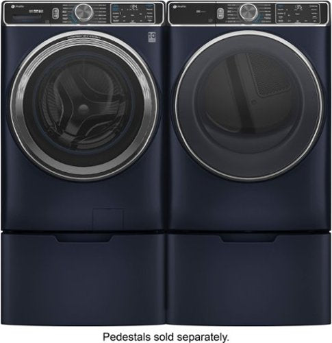 GE Profile - 7.8 Cu. Ft. Stackable Smart Electric Dryer with Steam and Sanitize Cycle - Sapphire Blue