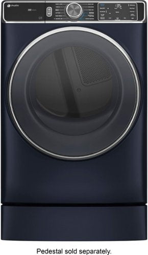 GE Profile - 7.8 Cu. Ft. Stackable Smart Electric Dryer with Steam and Sanitize Cycle - Sapphire Blue