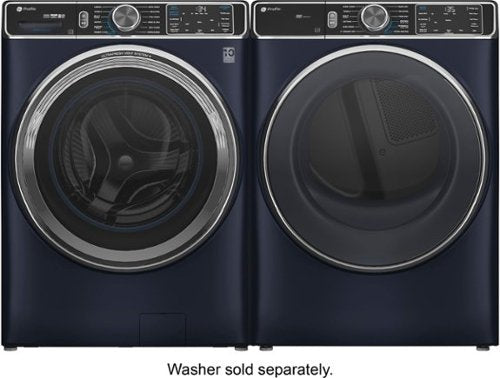 GE Profile - 7.8 Cu. Ft. Stackable Smart Electric Dryer with Steam and Sanitize Cycle - Sapphire Blue