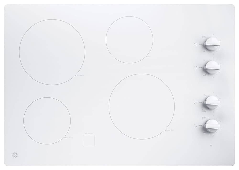 GE - 30" Built-In Electric Cooktop - White