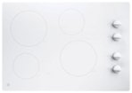 GE - 30" Built-In Electric Cooktop - White