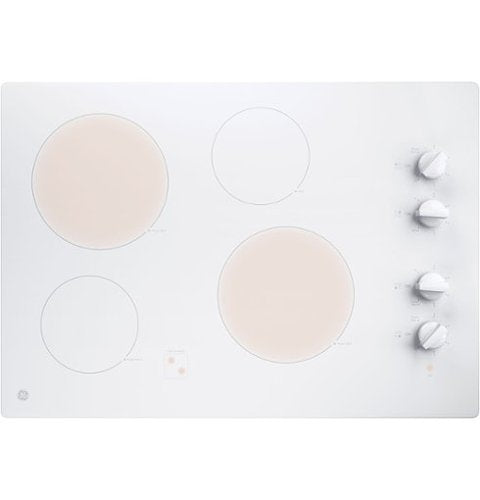 GE - 30" Built-In Electric Cooktop - White