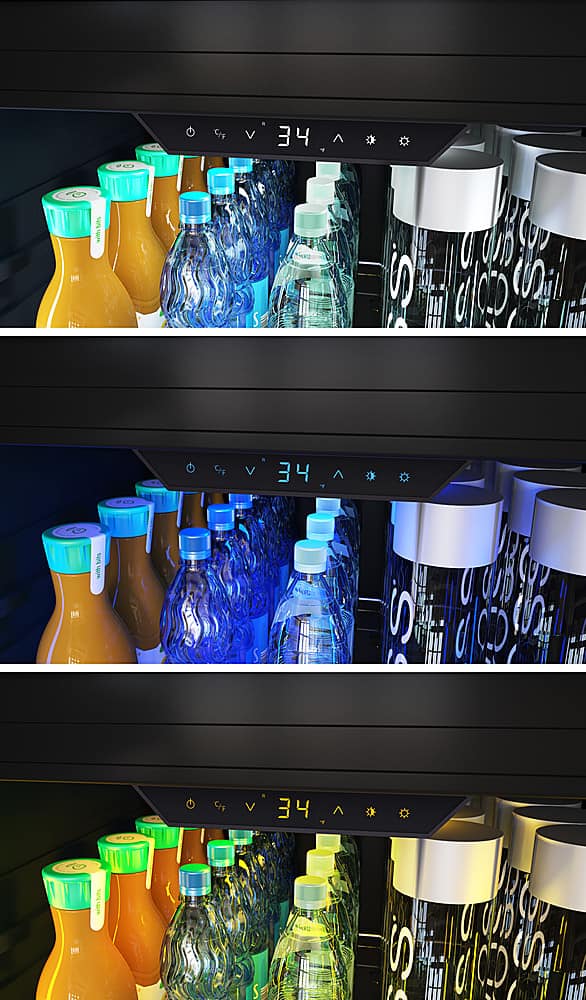 Zephyr - 24 in. Wide Presrv 24 in. 14-Bottle and 266-Can Single Zone Full Size Beverage Cooler - Stainless Steel/Glass