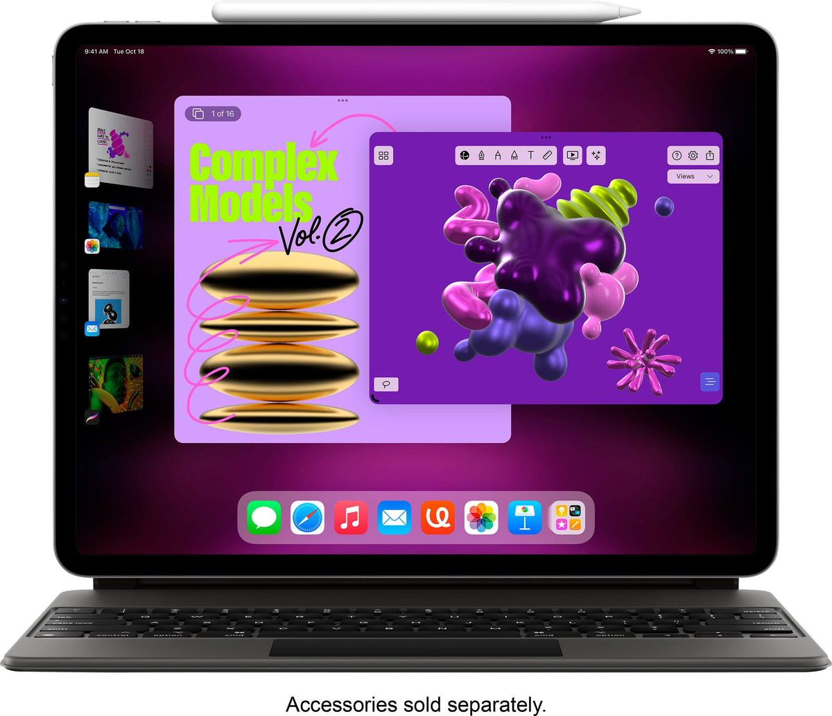 Apple - Geek Squad Certified Refurbished 12.9-Inch iPad Pro with Wi-Fi - 1TB - Silver
