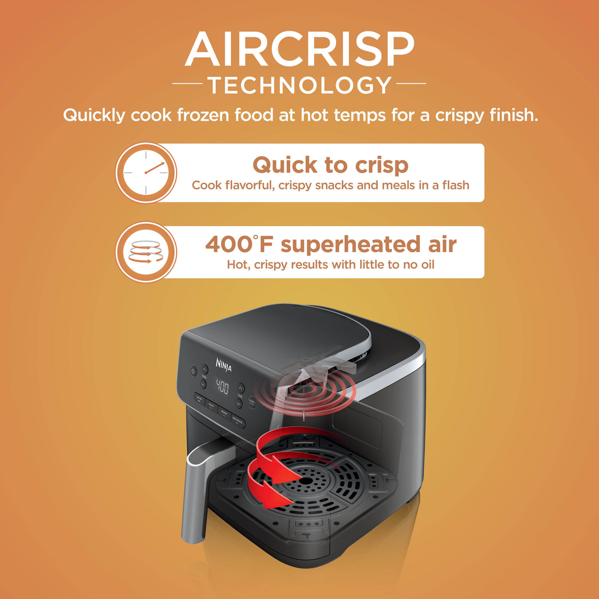Ninja - Air Fryer Pro 4-in-1 with 5 QT Capacity - Gray