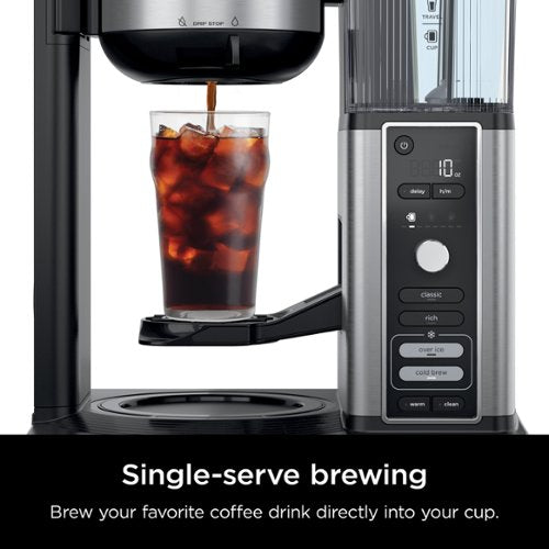 Ninja - Hot & Iced XL Coffee Maker with Rapid Cold Brew 12-cup Drip Coffee Maker & Single Serve Brewing - Black