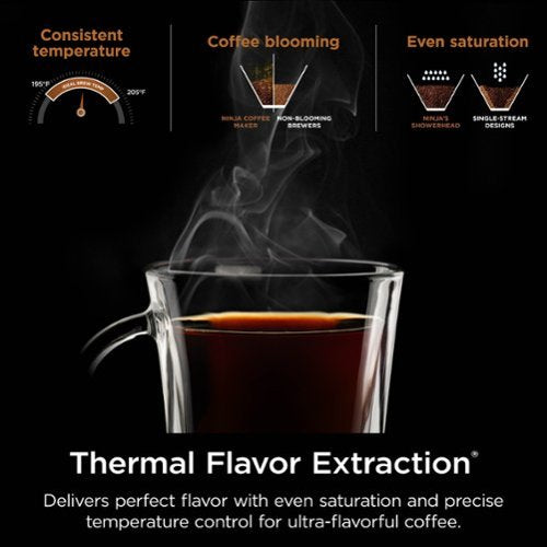 Ninja - Hot & Iced XL Coffee Maker with Rapid Cold Brew 12-cup Drip Coffee Maker & Single Serve Brewing - Black