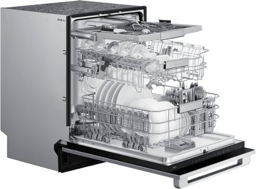 Dacor - Top Control Built-In Dishwasher with Stainless Steel Tub, Seamless Design, Built-In Water Softener, 3rd Rack, 40 dBA - Custom Panel Ready