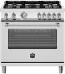 Bertazzoni - 36" Master Series range - Gas oven - 5 aluminum burners - Stainless Steel