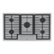 Bosch - 500 Series 36" Built-In Gas Cooktop with 5 burners and LP Conversion - Stainless Steel