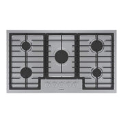 Bosch - 500 Series 36" Built-In Gas Cooktop with 5 burners and LP Conversion - Stainless Steel