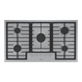 Bosch - 500 Series 36" Built-In Gas Cooktop with 5 burners and LP Conversion - Stainless Steel