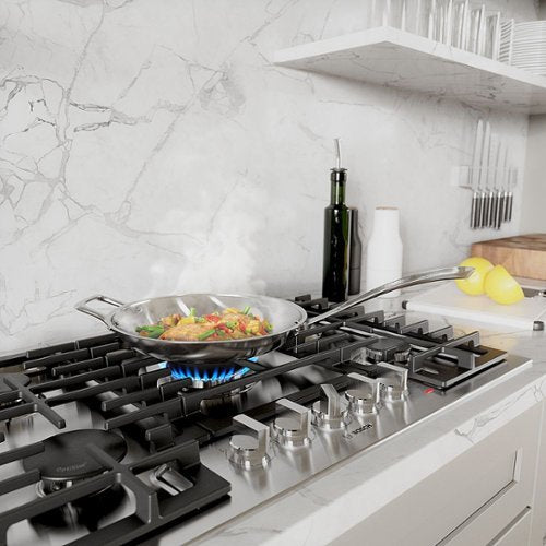 Bosch - 500 Series 36" Built-In Gas Cooktop with 5 burners and LP Conversion - Stainless Steel