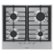 Bosch - 500 Series 24" Built-In Gas Cooktop with 4 burners and LP Conversion - Stainless Steel