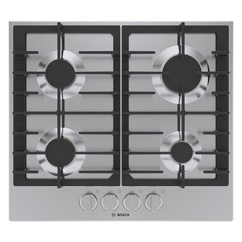 Bosch - 500 Series 24" Built-In Gas Cooktop with 4 burners and LP Conversion - Stainless Steel